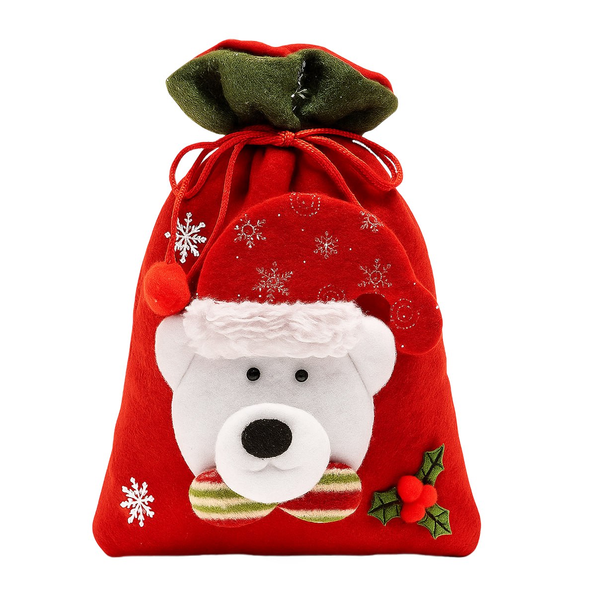 Новорічний подарунок NEW 2026 "Новорічний мішечок з ведмедиком" 710 грам ТМ Майстерня подарунків